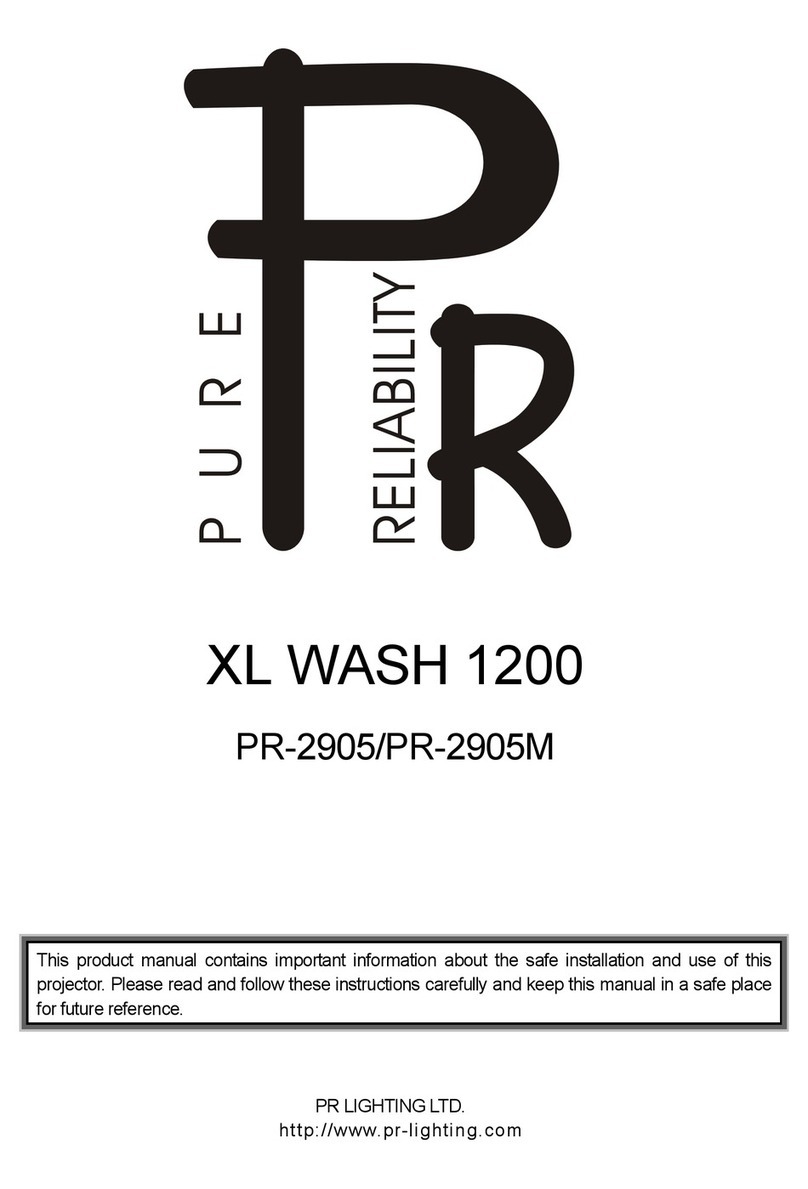 PR Lighting XL WASH 1200 PR-2905 product manual
