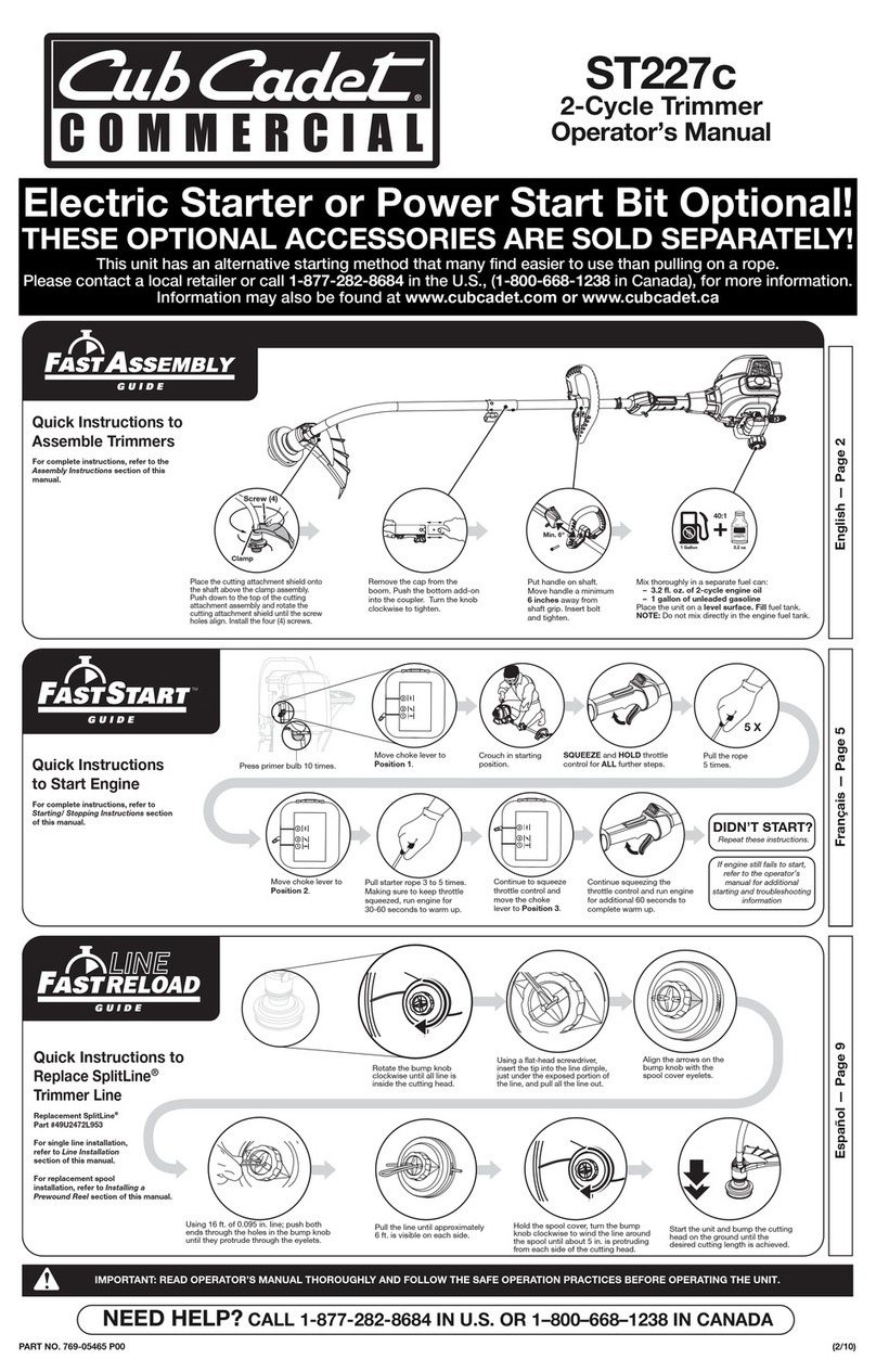 Cub Cadet ST227c User manual