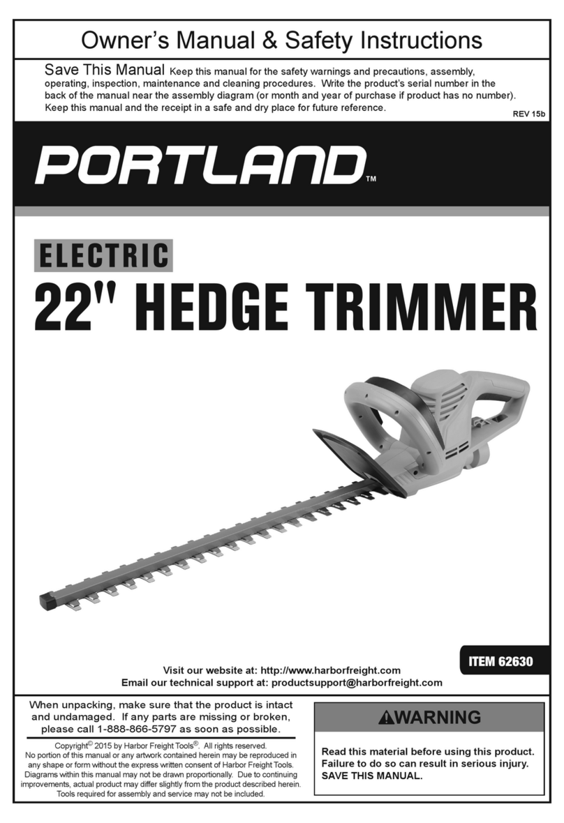 Portland 62630 Owner's manual & safety instructions