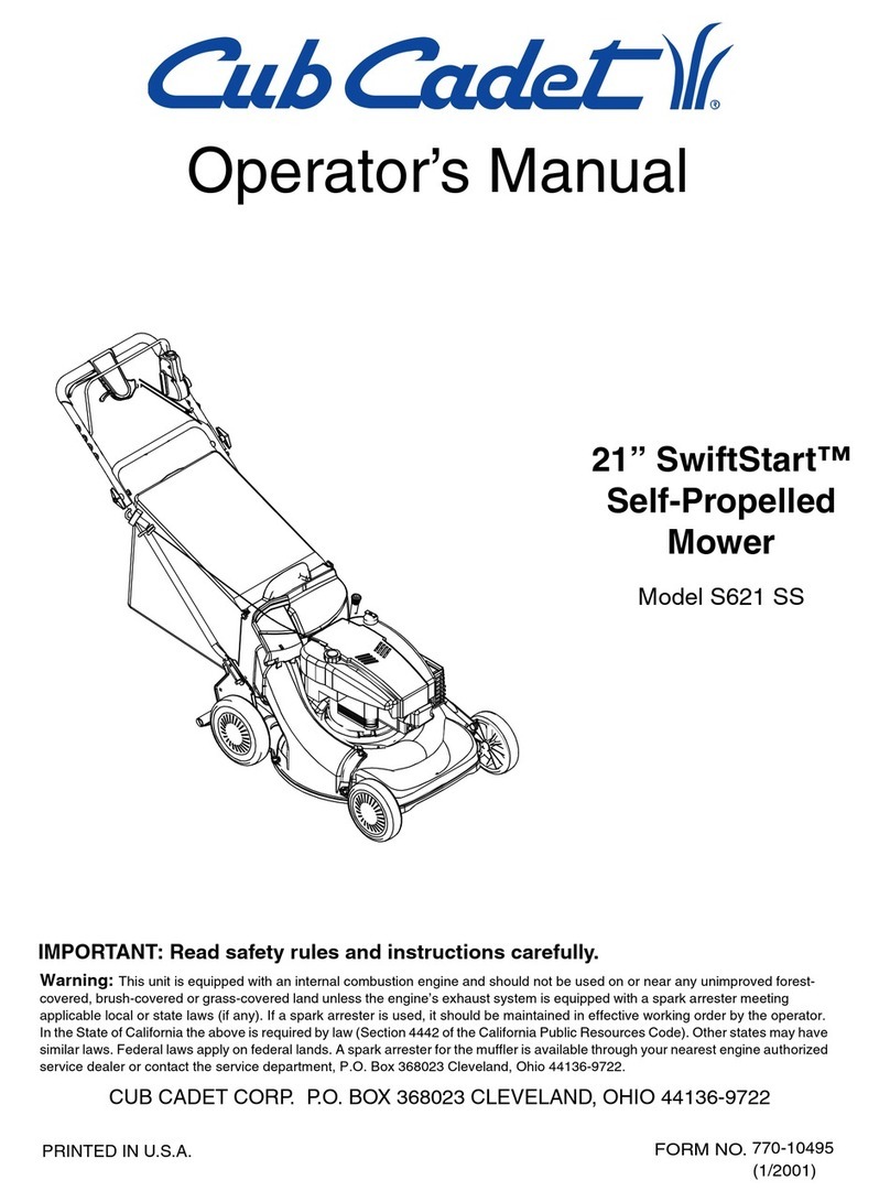 Cub Cadet S621 SS User manual Cub Cadet S621 SS User manual