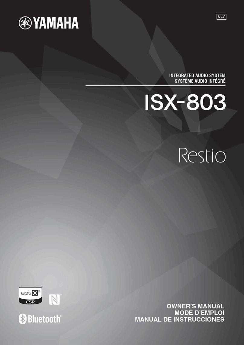 Yamaha Restio ISX-803 owner's manual