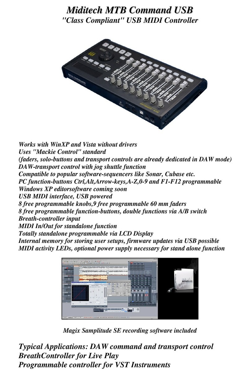 Miditech MTB operating instructions