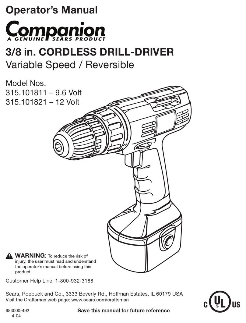 COMPANION 315.101811 Operator's manual