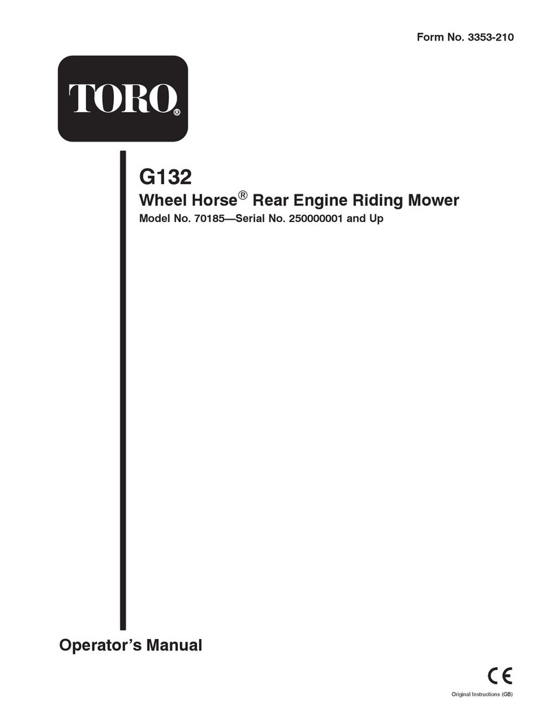 Toro G132 70185 User manual