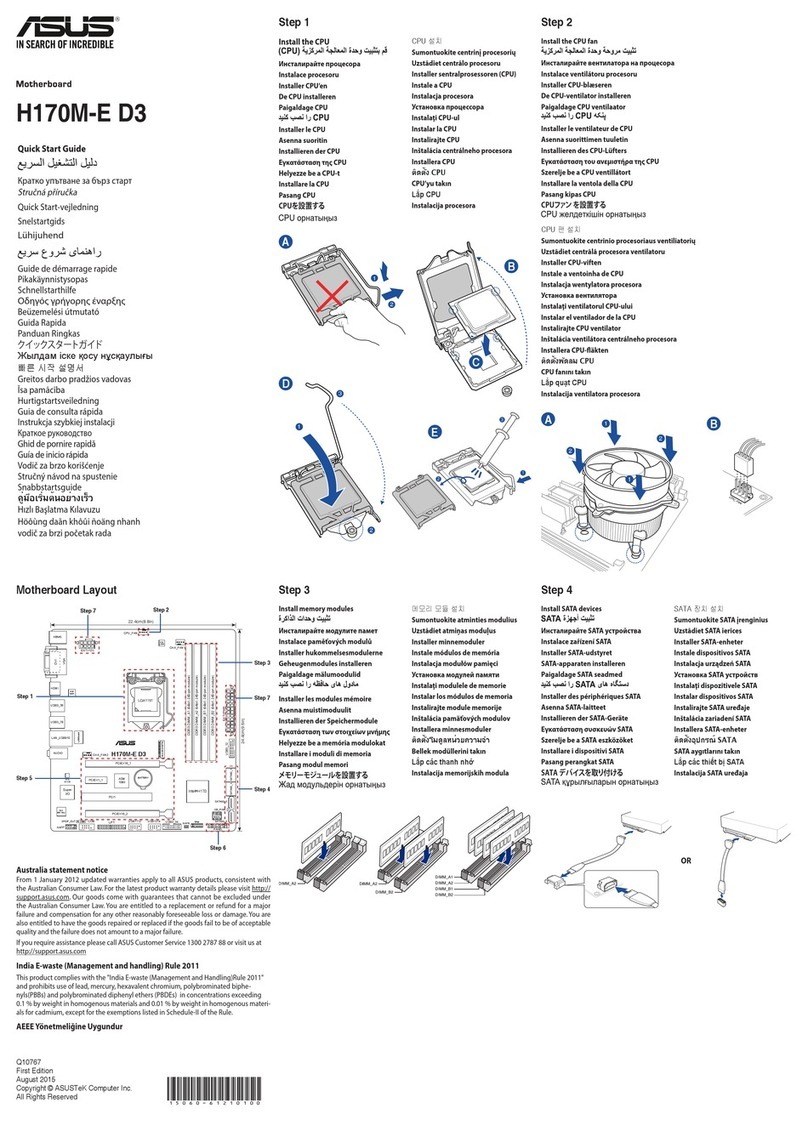 Asus H170M-E D3 User manual