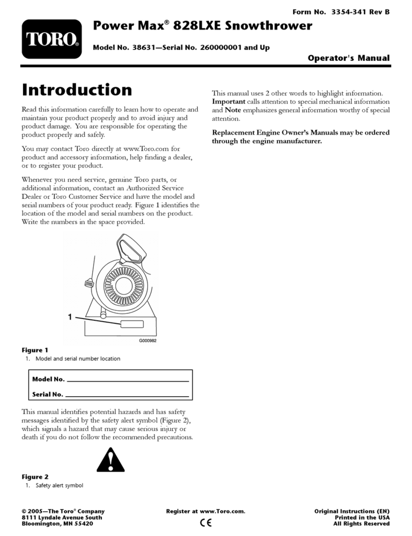 Toro Power Max 828LXE 38631 Operator's manual