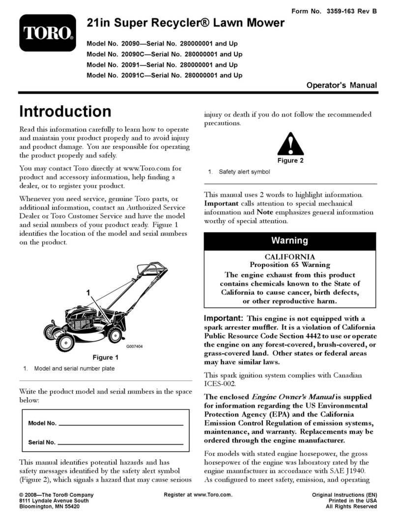 Toro 20090 User manual