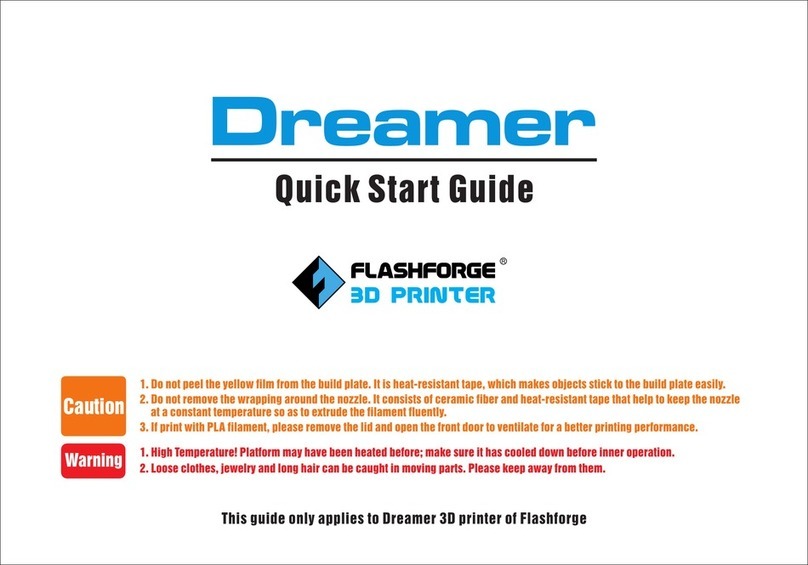 Flashforge DREAMER User manual