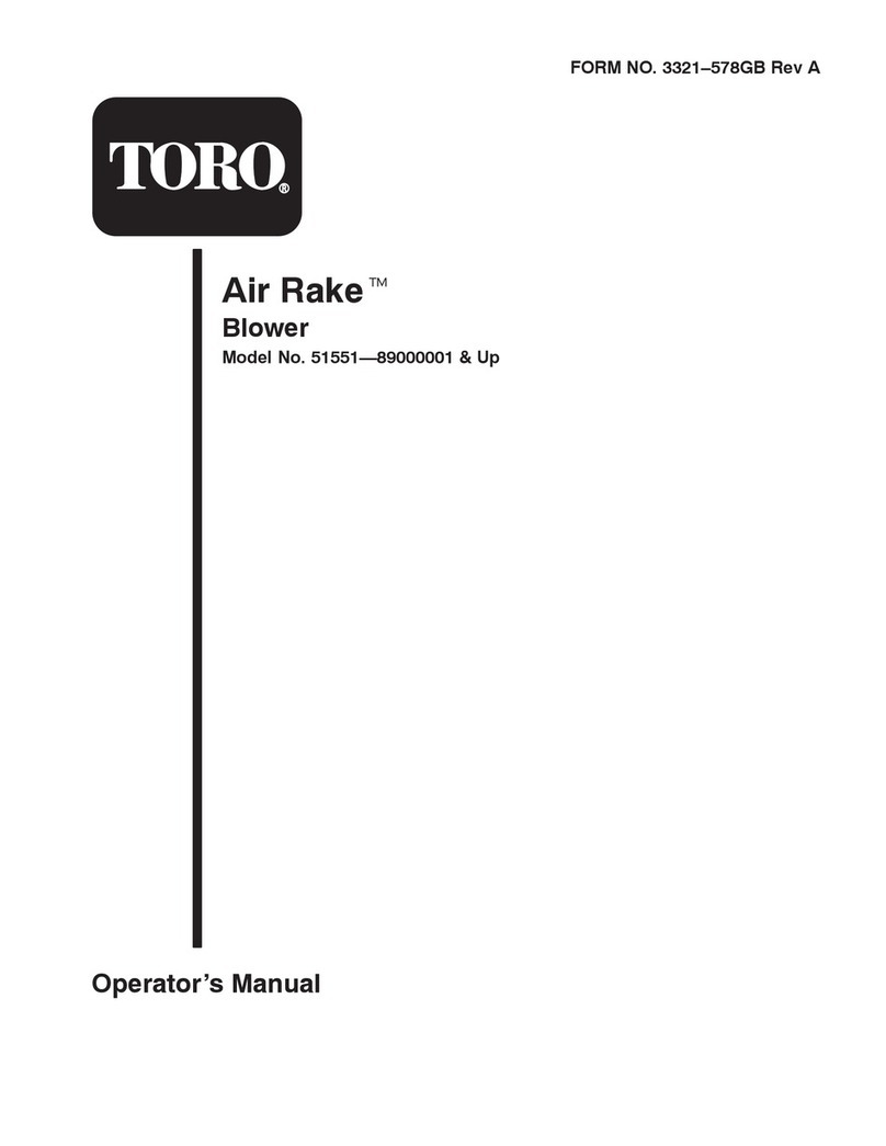 Toro Air Rake 51551 User manual