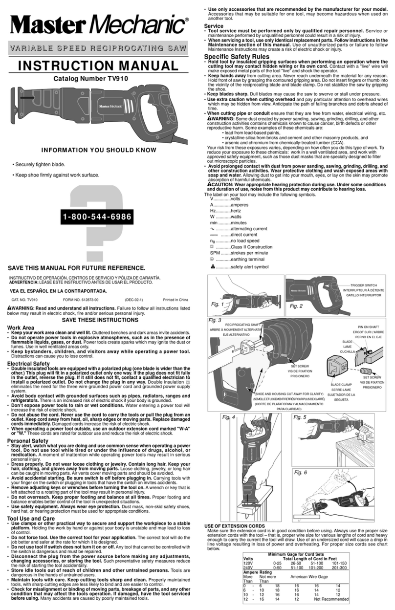 master mechanic TV910 instruction manual master mechanic TV910 instruction manual