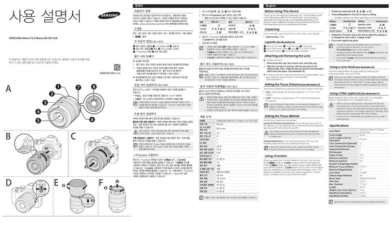 Samsung 60mm F2.8 Macro ED OIS SSA User manual