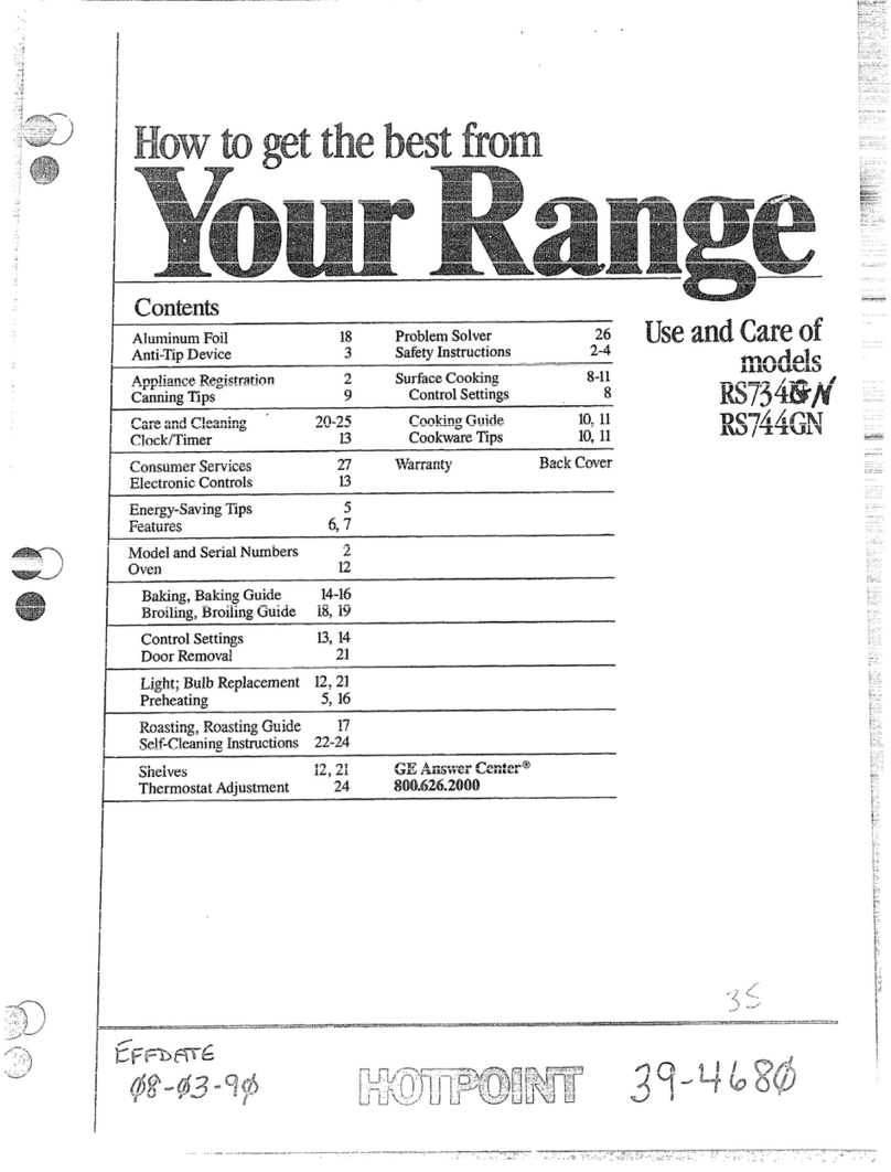 Hotpoint RS734GN Installation instructions