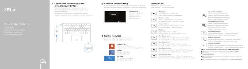Dell XPS 11 quick start guide