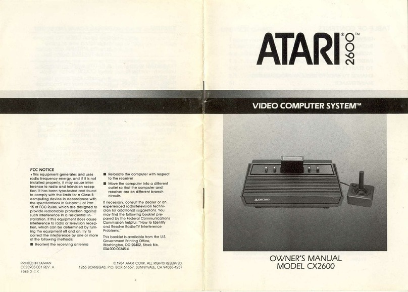 Atari CX2600 owner's manual