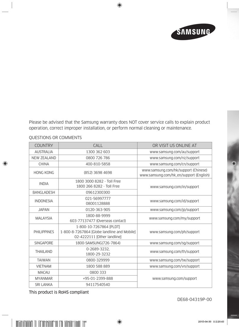 Samsung MC32J7055V series User manual Samsung MC32J7055V series User manual