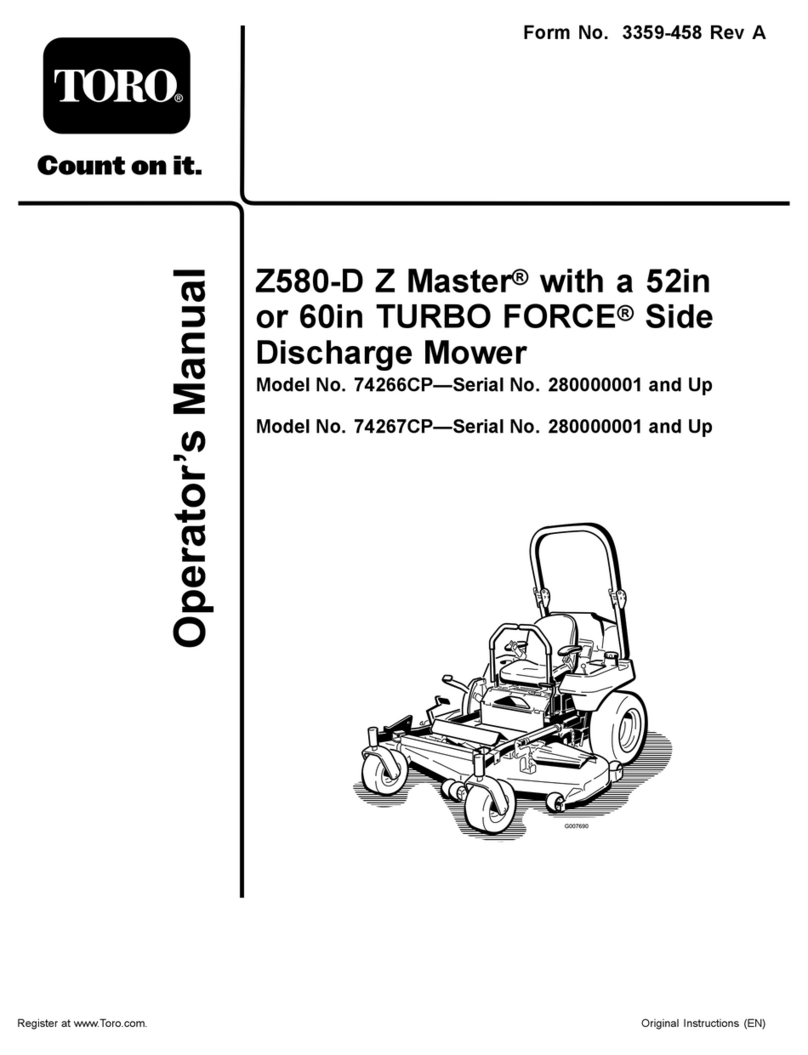 Toro Z580-D Z Master 74266CP User manual