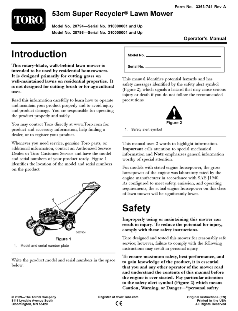 Toro Super Recycler 20794 User manual