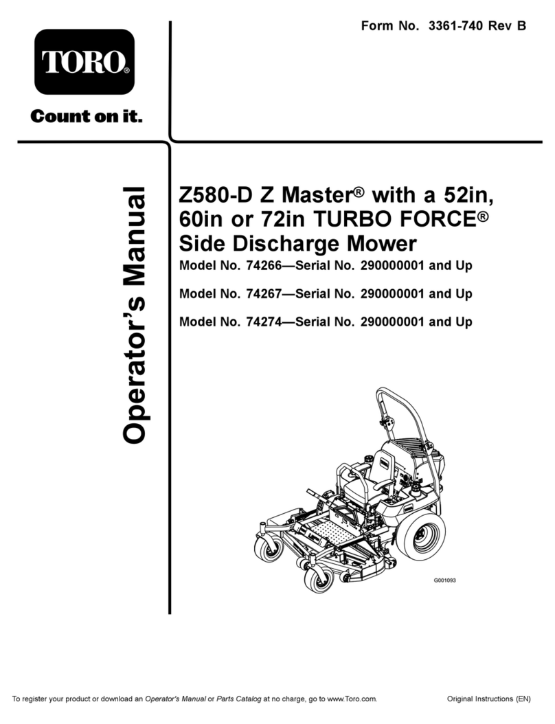 Toro Z580-D Z Master 74266 User manual