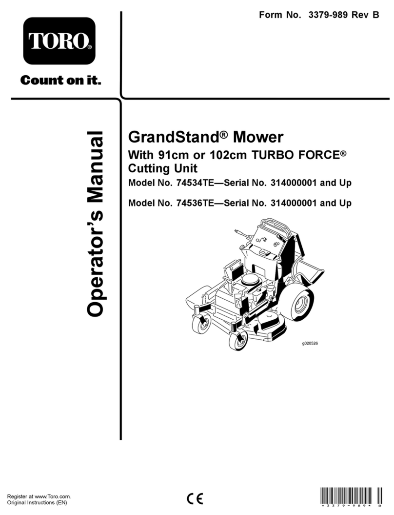 Toro GrandStand 74534TE User manual