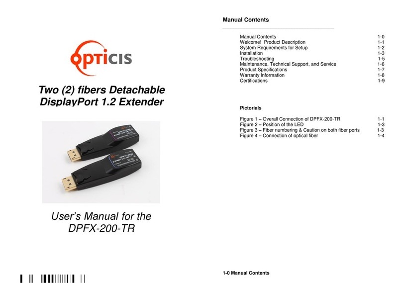 Optics DPFX-200-TR User manual
