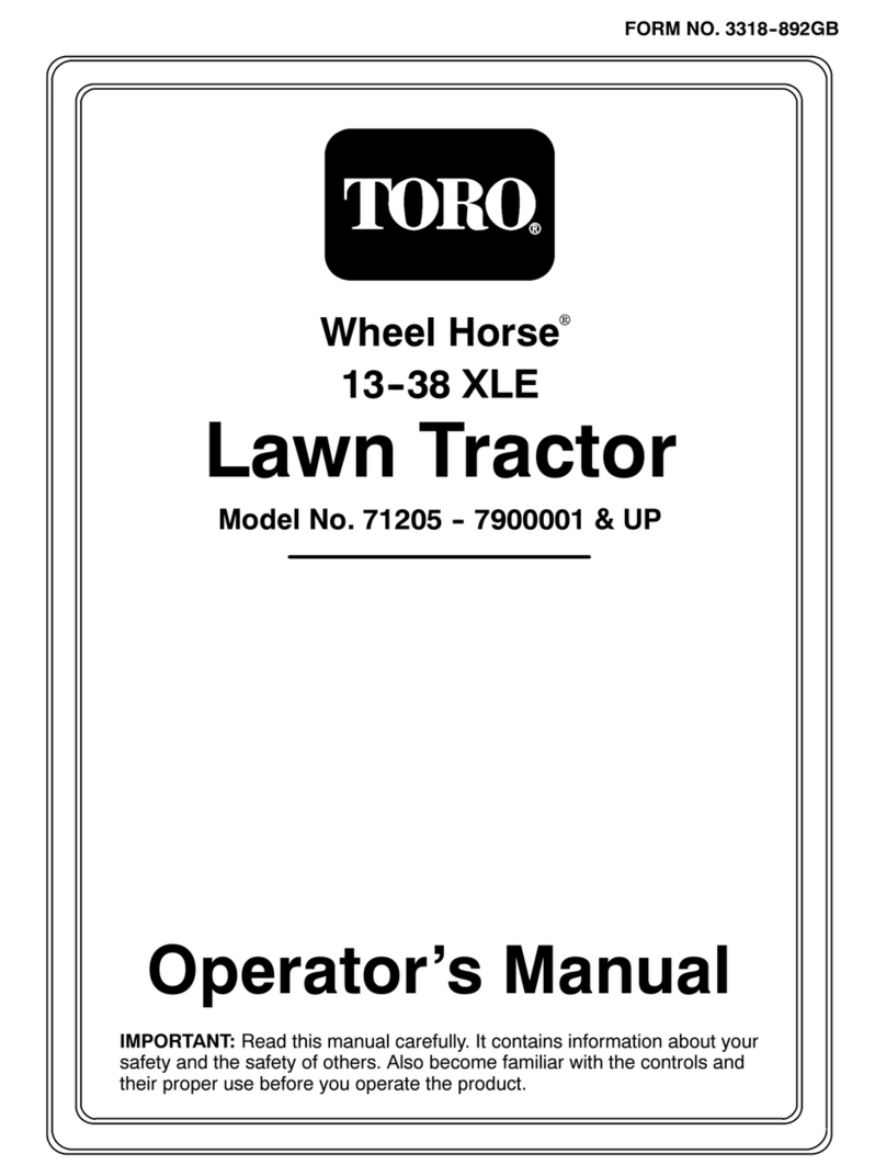 Toro 71205 Wheel Horse 13-38 XLE User manual