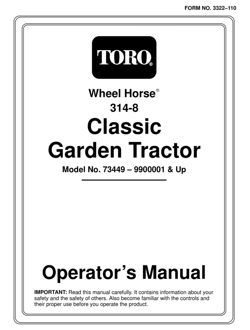Toro 73449 Wheel Horse 314-8 Operator's manual