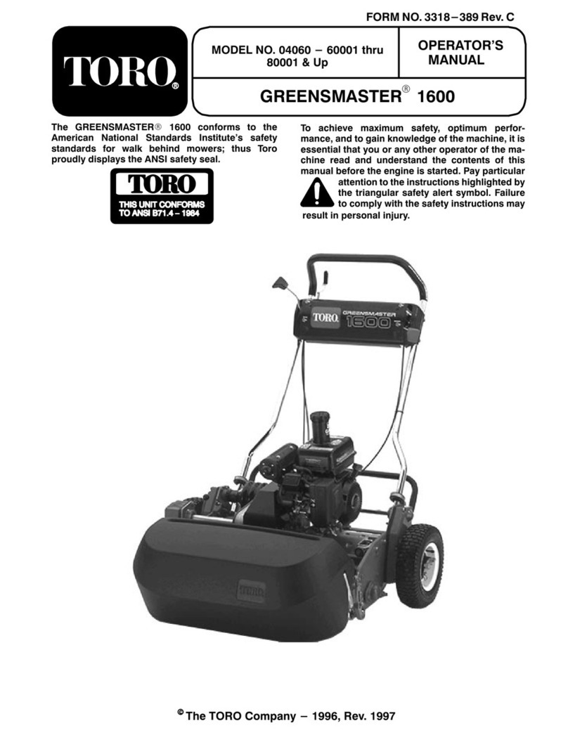 Toro 04060 Greensmaster 1600 User manual