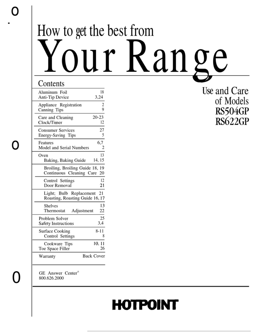 Hotpoint RS504GP Use and care
