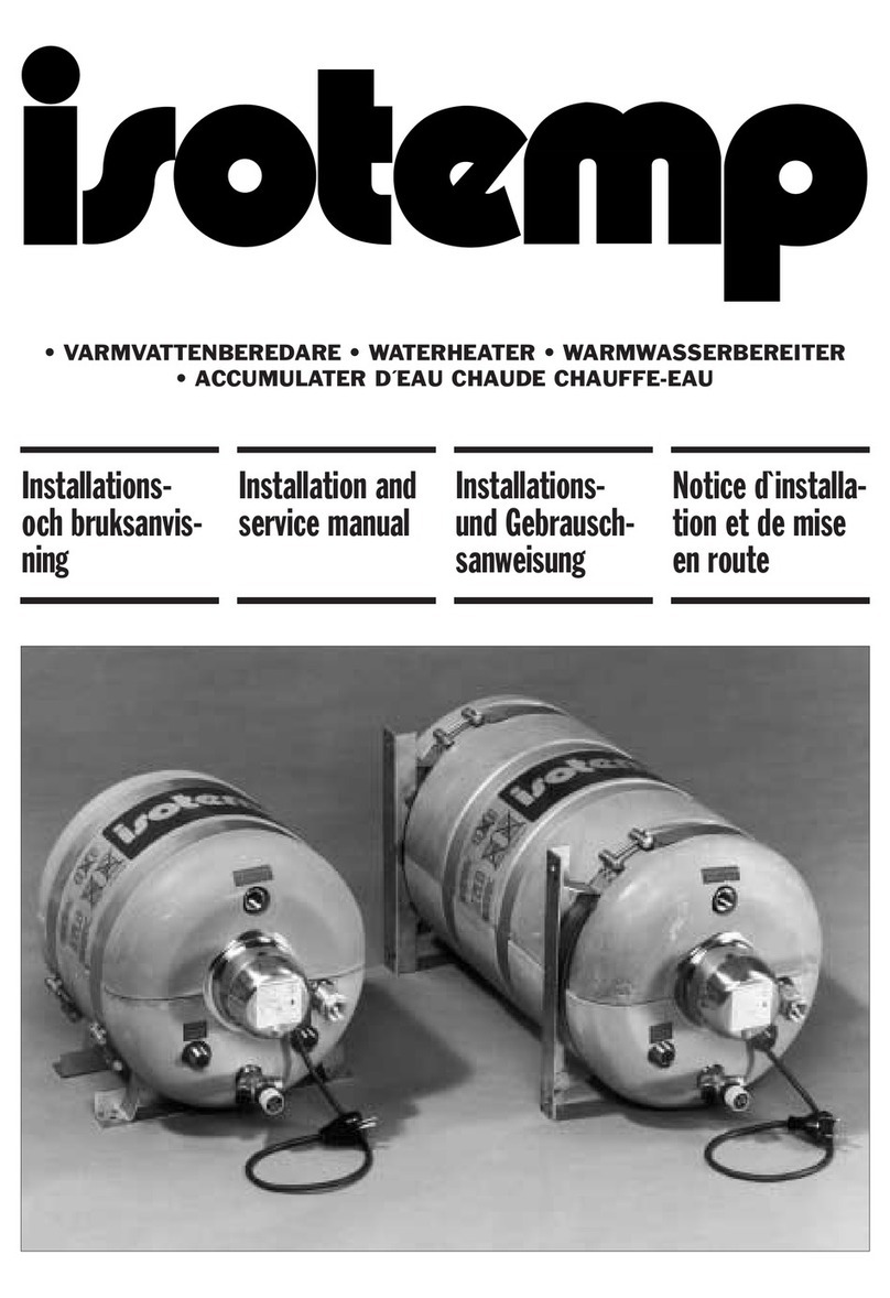 Isotemp 0150 Installation and service manual