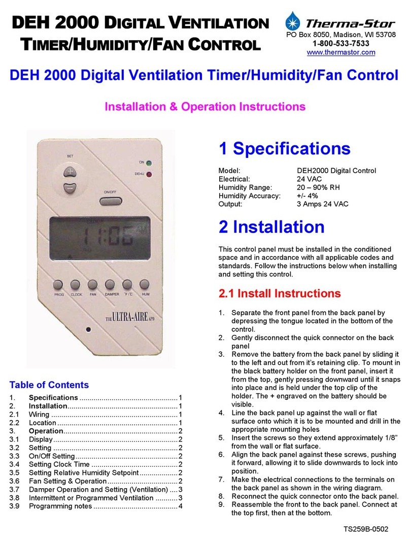 thermastor DEH2000 Owner's manual