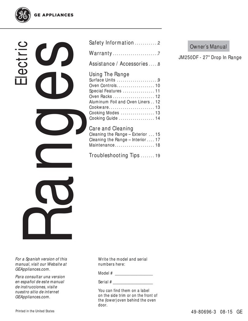GE JM250DF User manual