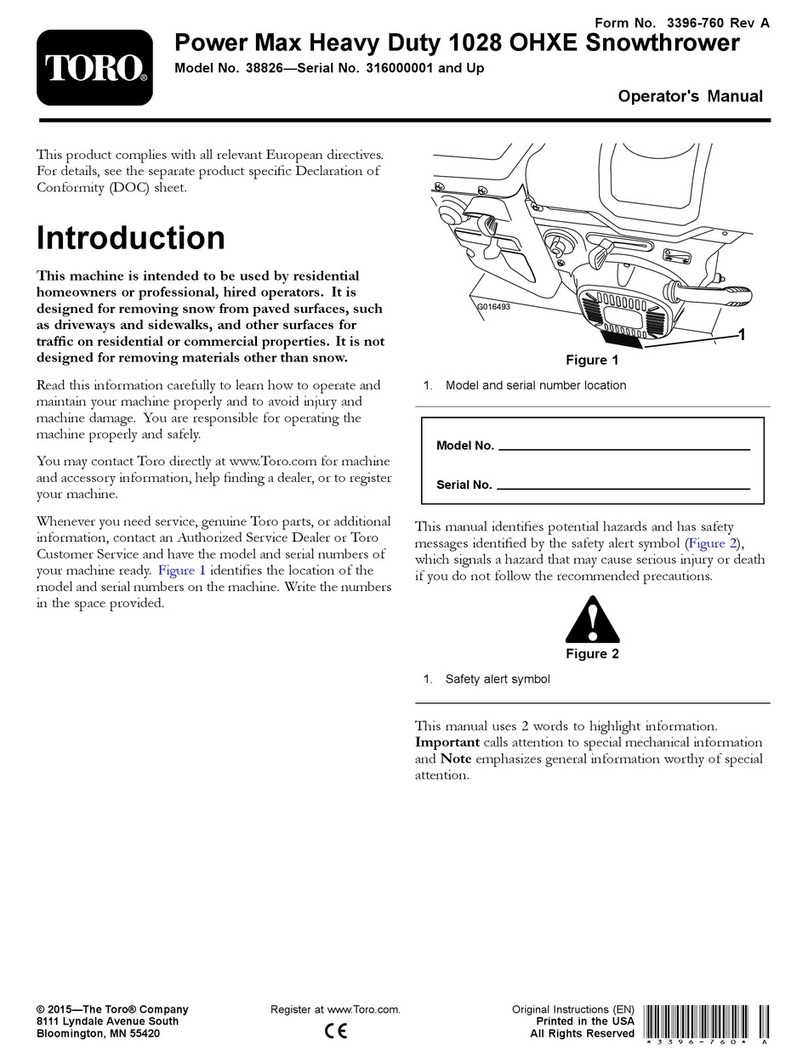 Toro Power Max HD 1028 OHXE 38826 Operator's manual