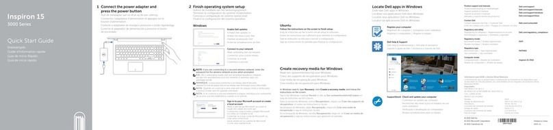 Dell Inspiron 15 3000 Series quick start guide