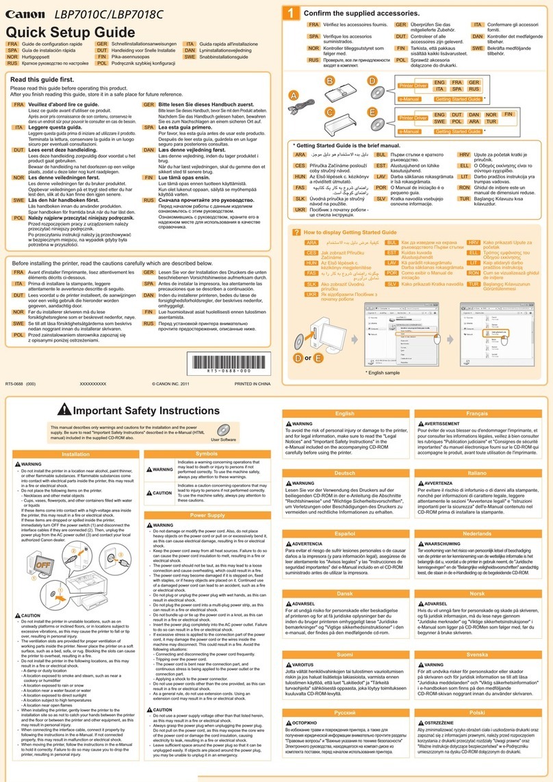 Canon LBP7010C User manual
