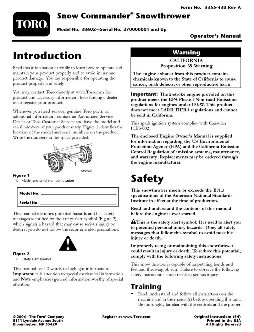 Toro Snow Commander 38602 Operator's manual