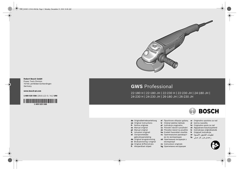 Bosch GWS Professional 22-180 H Original instructions Bosch GWS Professional 22-180 H Original instructions