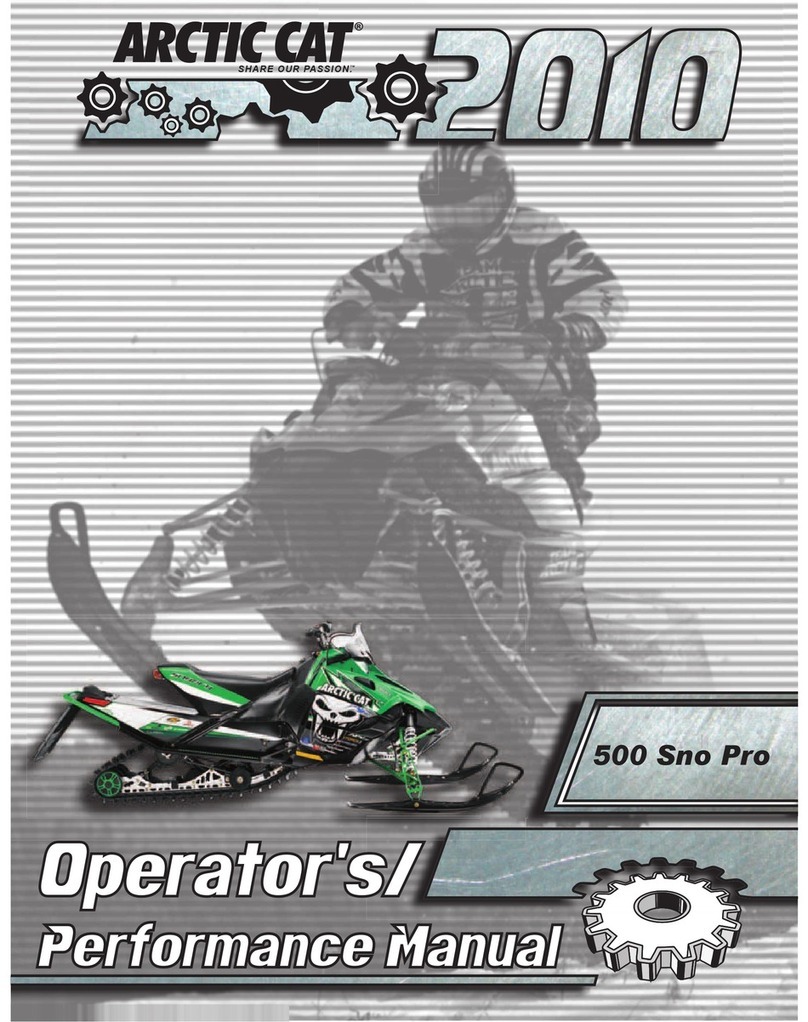 Arctic Cat 500 Sno Pro Operator's/performance manual