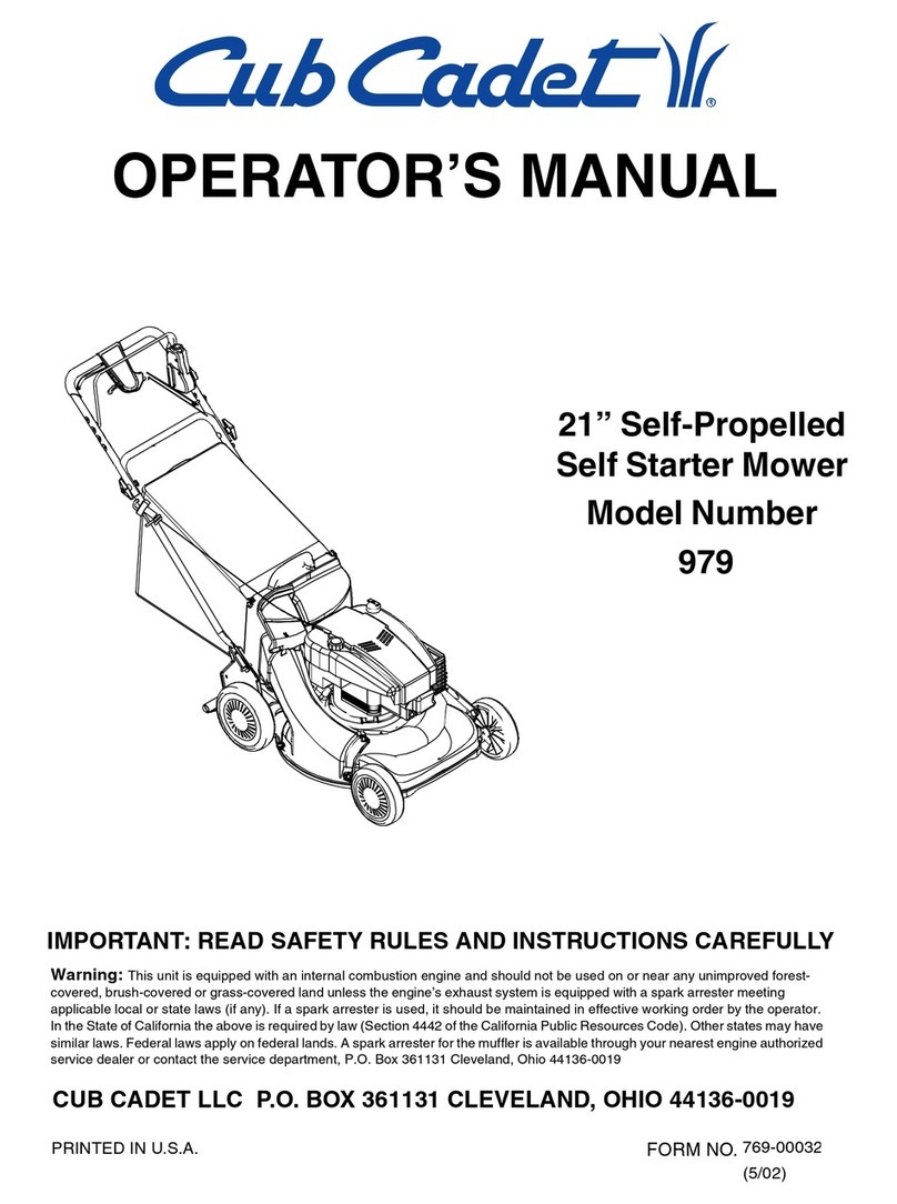 Cub Cadet 979 User manual