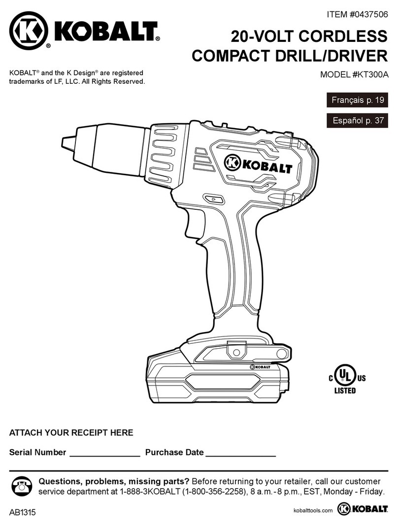 Kobalt KT300A user guide