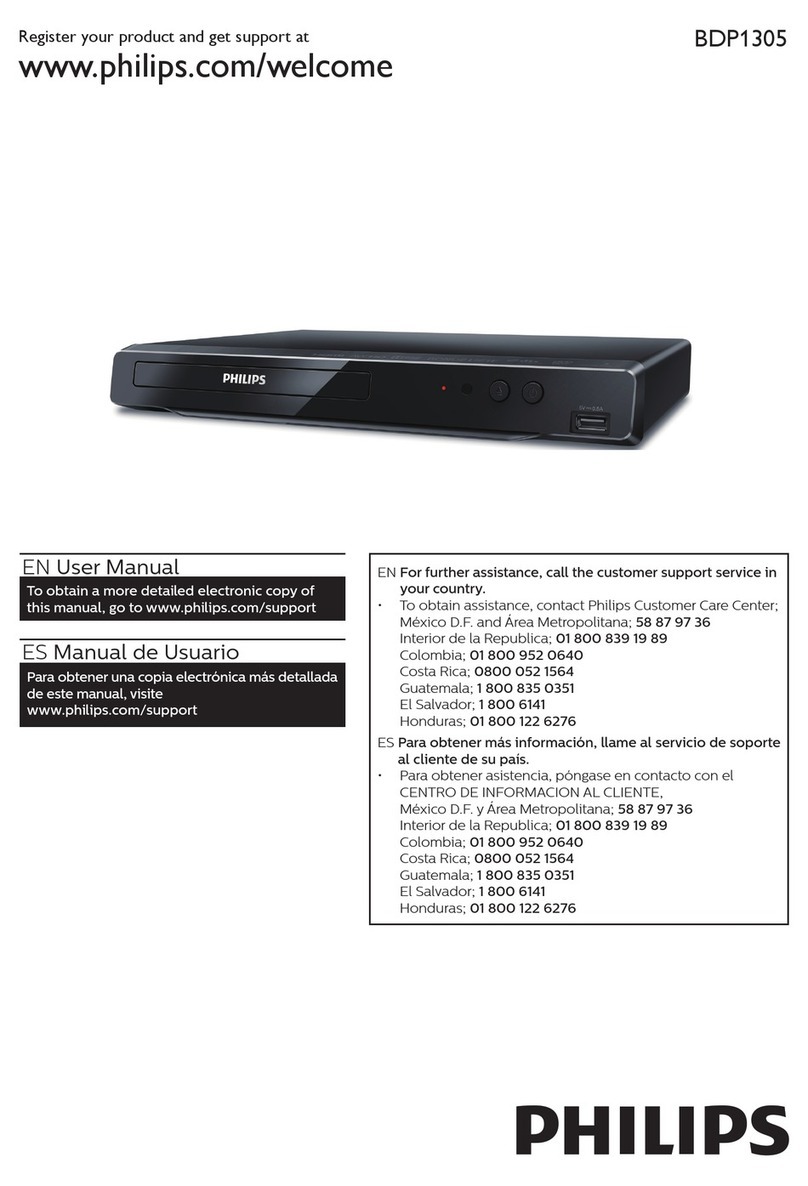 Philips BDP1305 Series user manual