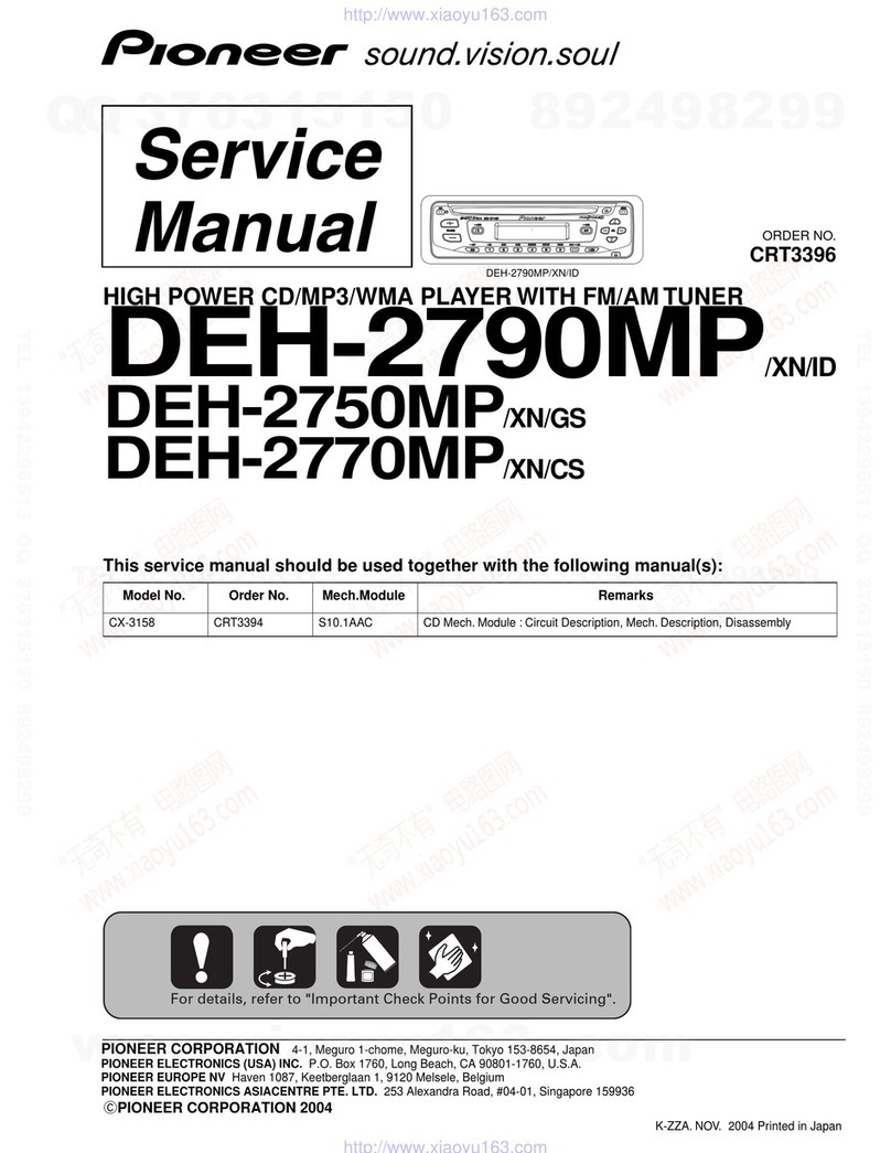 Pioneer DEH-2790MP Service manual