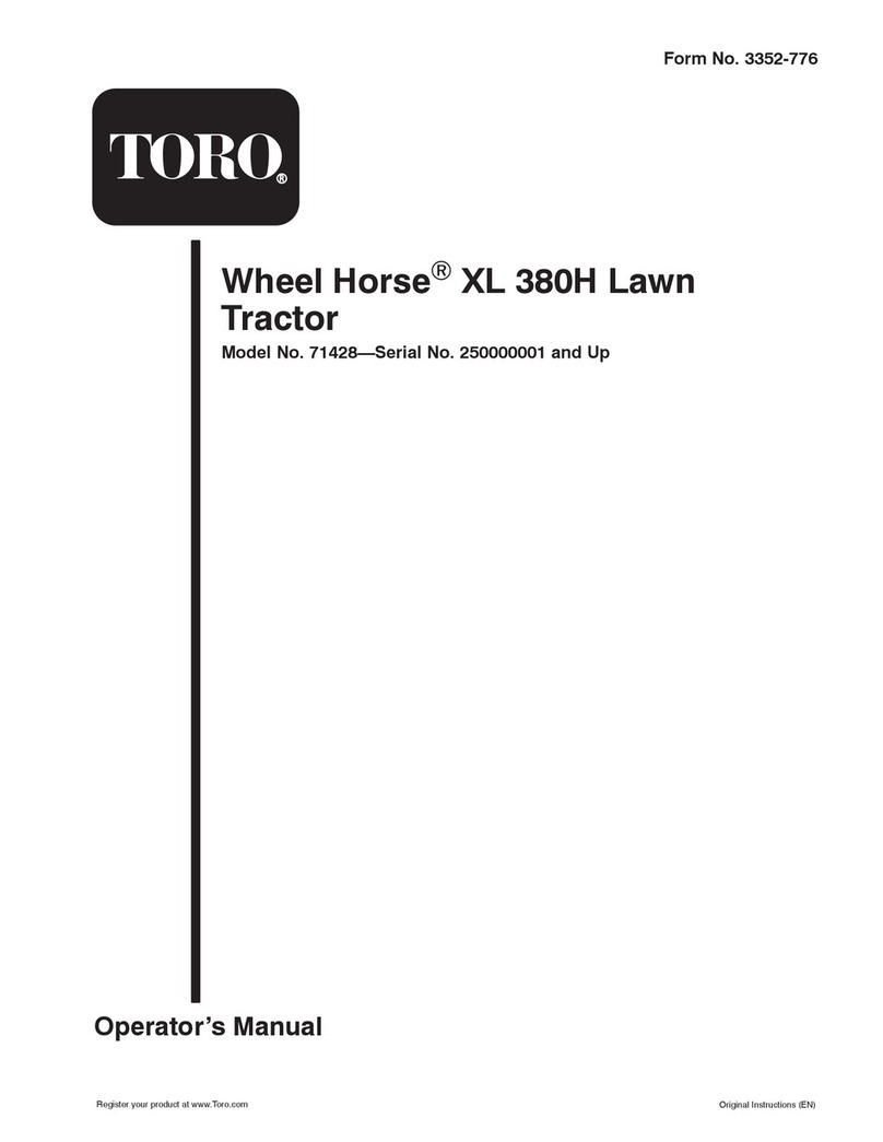 Toro 71428 Wheel Horse XL 380H User manual