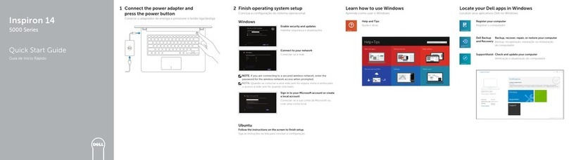 Dell Inspiron 14 5000 Series quick start guide