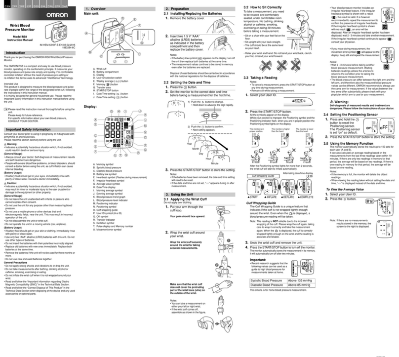 Omron RS8 User manual Omron RS8 User manual