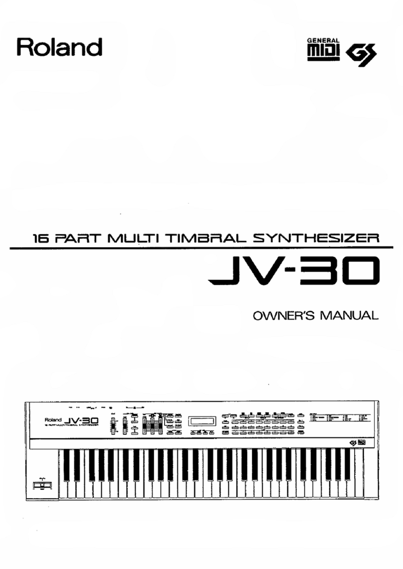 Roland JV-30 User manual