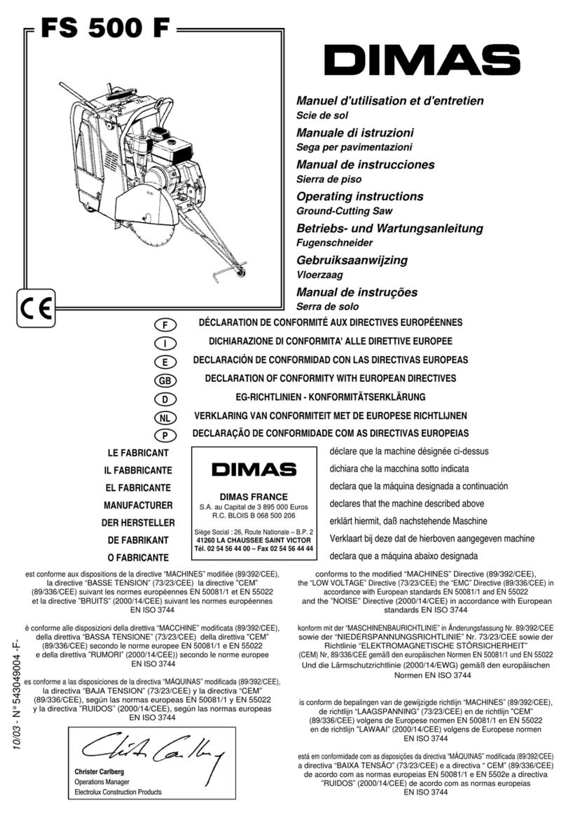 Dimas FS 500 F operating instructions