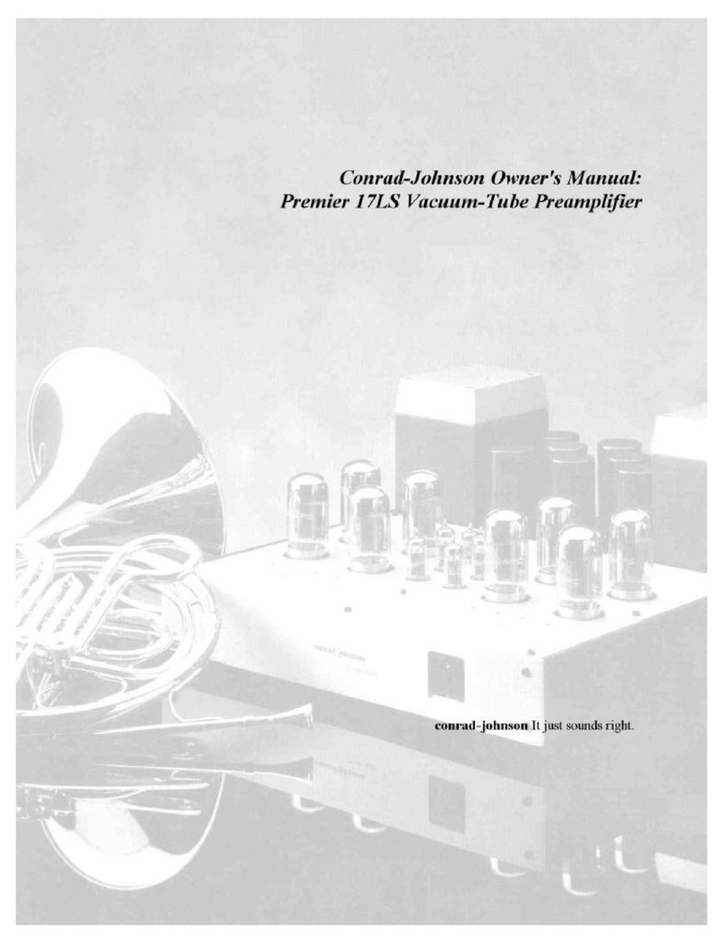 Conrad-johnson design PREMIER 17LS owner's manual