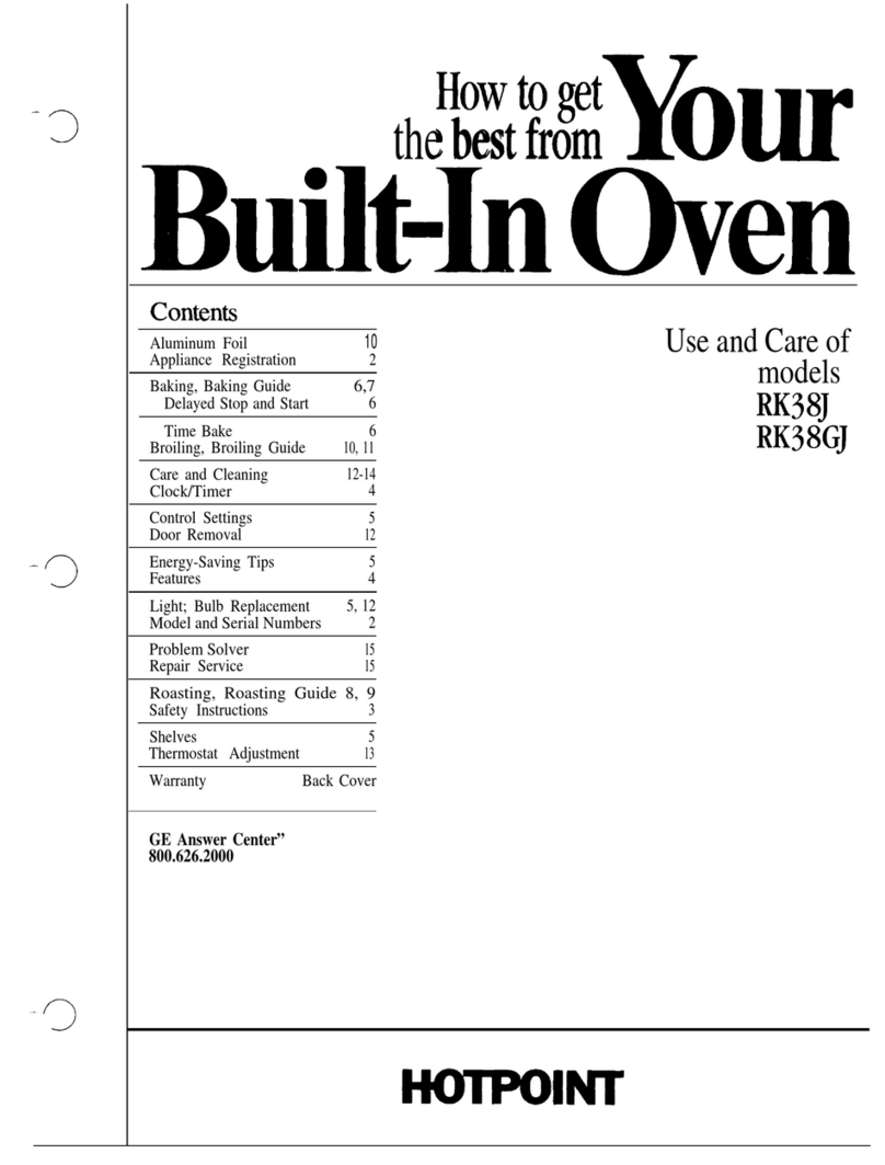 Hotpoint RK38J Installation instructions
