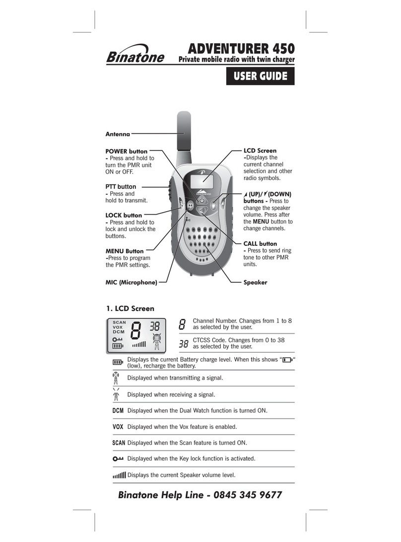 Binatone ADVENTURER 450 User manual