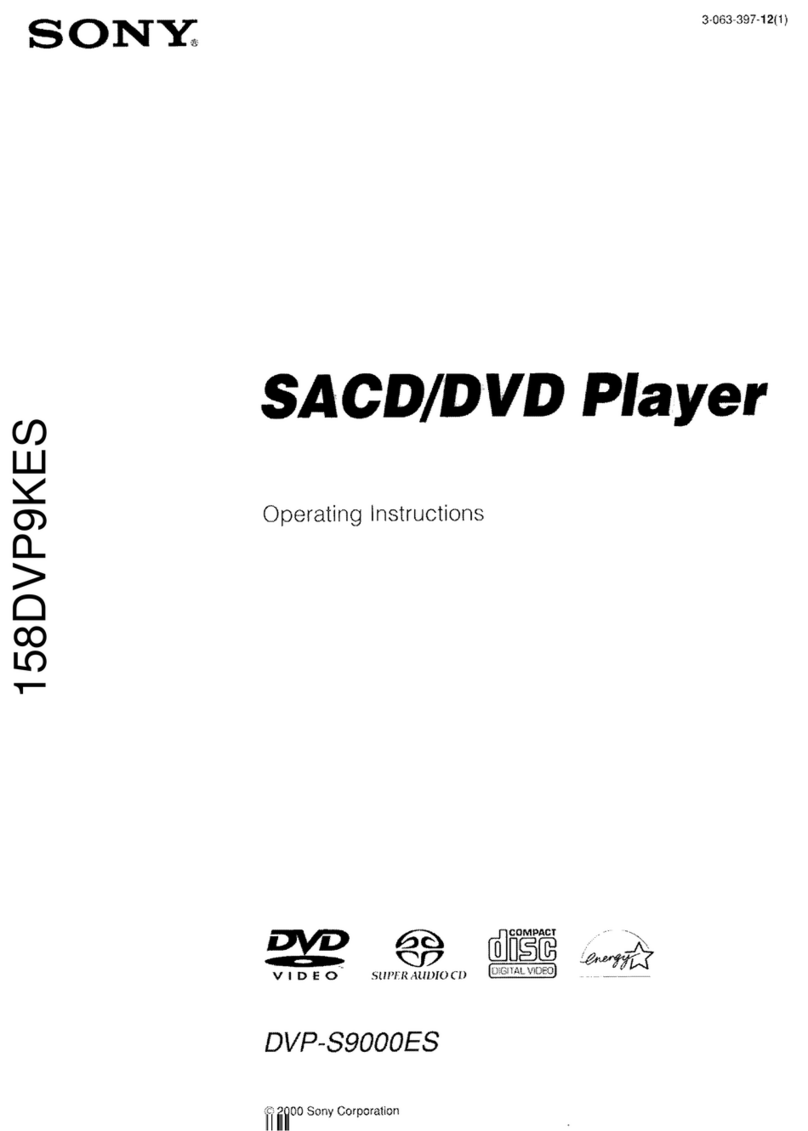 Sony DVP-S9000ES User manual Sony DVP-S9000ES User manual